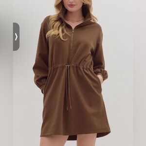 Entro Brown Casual Dress